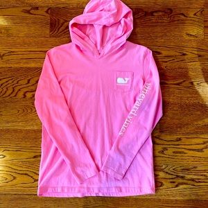 Girls vineyard vines pink long sleeve hoodie T-shirt